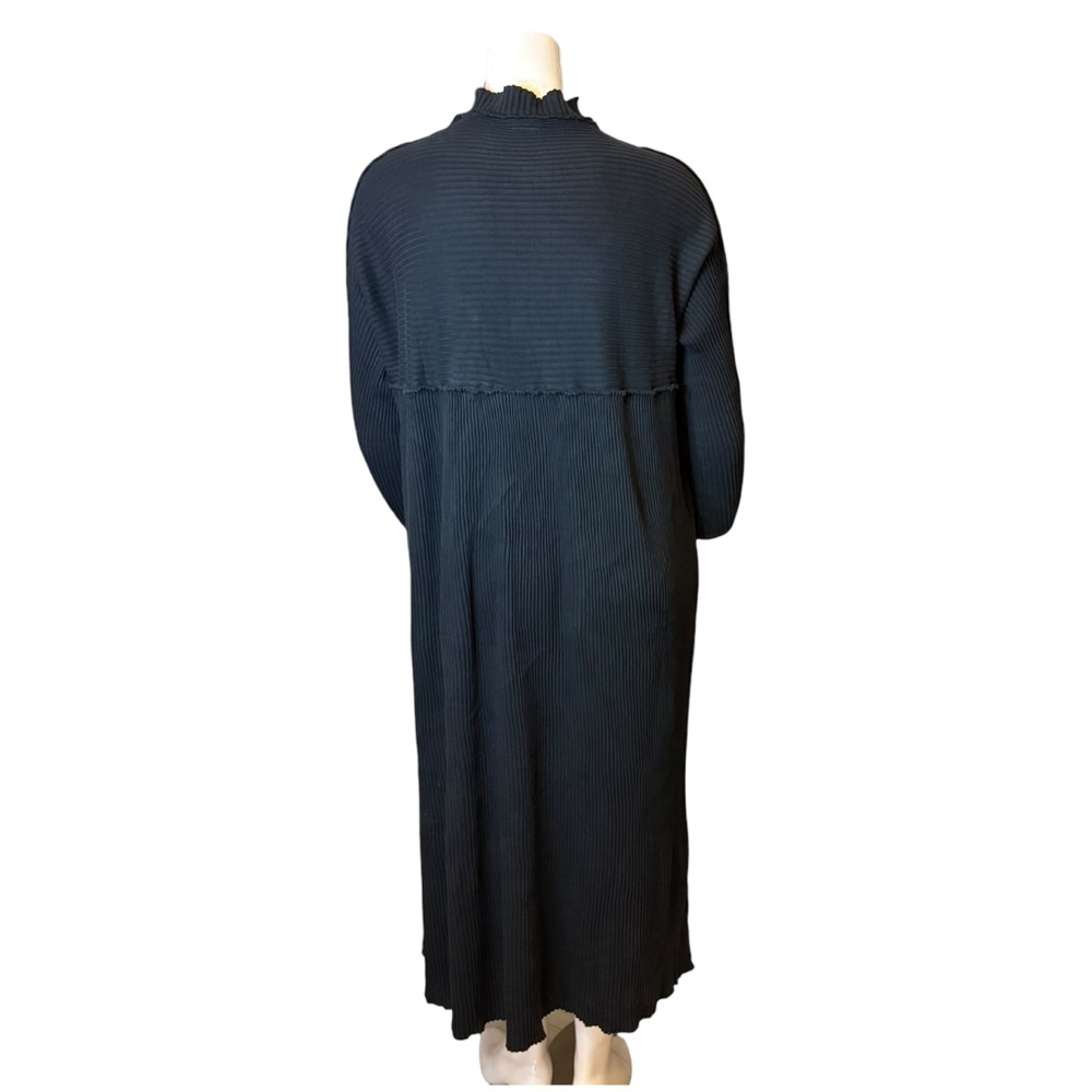 Michelle St. John Cotton Ribbed Mock Neck Lagan Look MIDI Dress, One Size - Picture 10 of 15